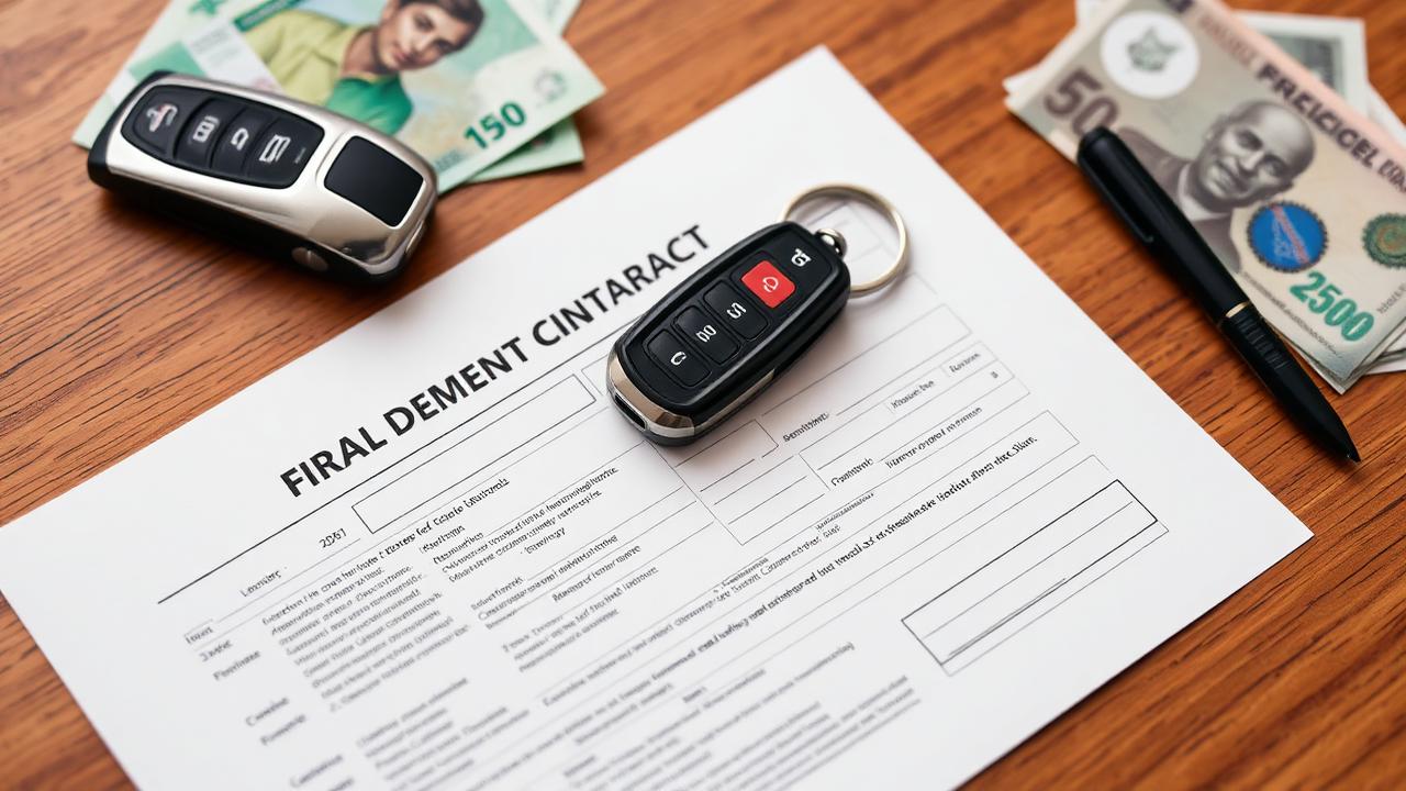 Documento de financiamento de veículo